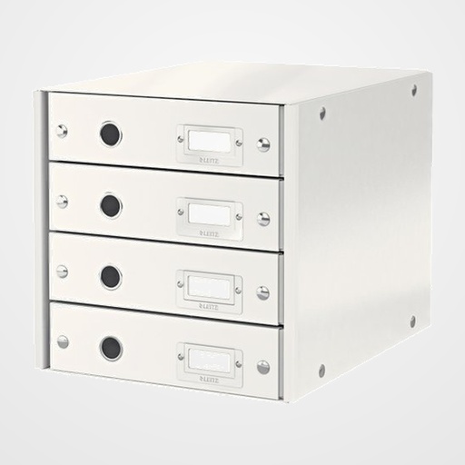 MODULO 4 CAJONES LEITZ CLICK&STORE PLEGABLE BLANCO
