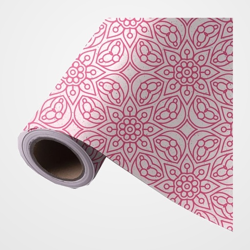 PAPEL de REGALO BOBINA WONDER WRAPPER CAÑA DE AZUCAR  62 cm x 85 m (4 Kg aprox.) TODO AÑO MANDALA ROSA
