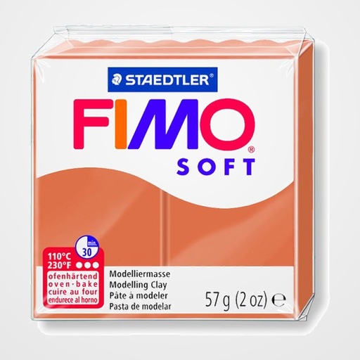PASTA MODELAR FIMO SOFT COGNAC 57 GR.