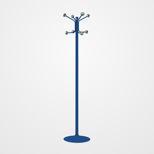 PERCHERO CILINDRO PIE METALICO H-12 8 BOLAS 175x37 AZUL