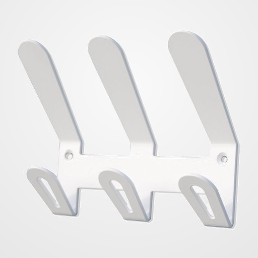 PERCHERO PARED EC/02 3 COLGADORES COLOR BLANCO